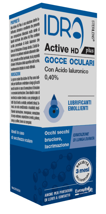 GOCCE OCULARI STERILENS IDRA ACTIVE HD PLUS 10 ML CON ACIDO IALURONICO 0,40% - Farmadott.it