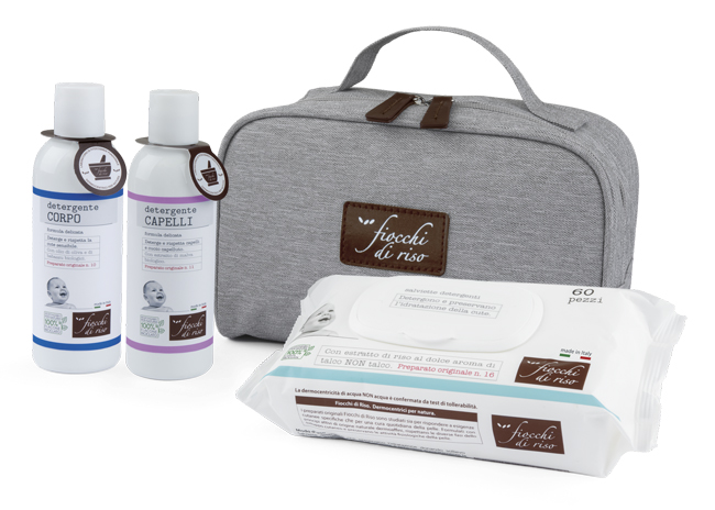 FIOCCHI DI RISO COFANETTO BAGNETTO 1 DETERGENTE CORPO 200 ML + 1 DETERGENTE CAPELLI 200 ML + SALVIETE ACQUA NON ACQUA 60 PEZZI + BEAUTY - Farmadott.it
