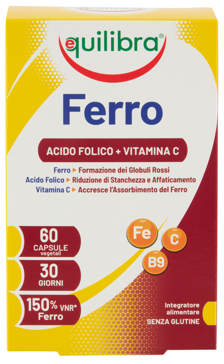 FERRO CON ACIDO FOLICO + VITAMINA C 60 CAPSULE - Farmadott.it