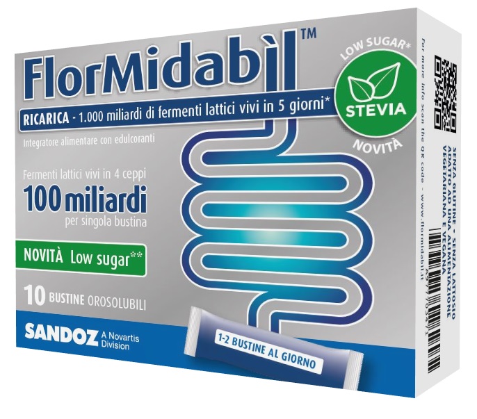 FLORMIDABIL RICARICA 10 BUSTINE CON STEVIA - Farmadott.it