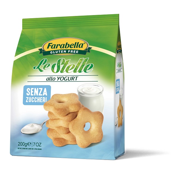FARABELLA BISCOTTI LE STELLE YOGURT SENZA ZUCCHERO 200 G - Farmadott.it
