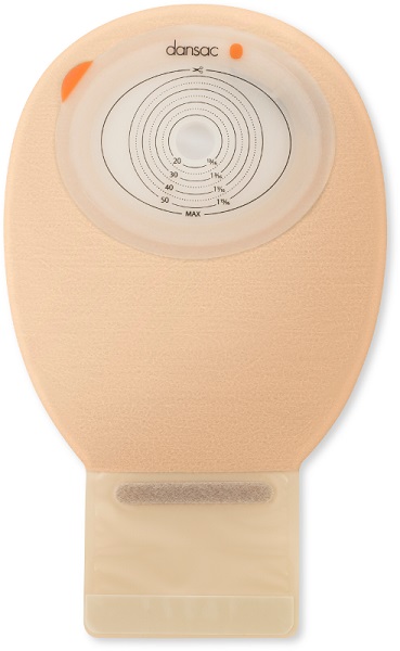 DANSAC NOVALIFE TRE 1 SACCA APERTA OPACA PIANA MAXI PER ILEOSTOMIA CON FINESTRA RITAGLIABILE 15-70X90 MM 550 ML 10 PEZZI - Farmadott.it