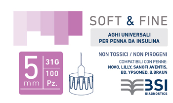 AGO PER PENNA DA INSULINA SOFT&FINE 31 GAUGE 5 MM 100 PEZZI - Farmadott.it