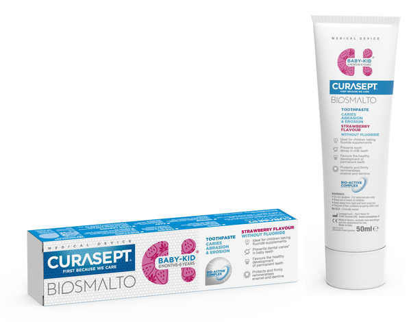 CURASEPT BIOSMALTO BABY KID SENZA FLUORO 50 ML - Farmadott.it