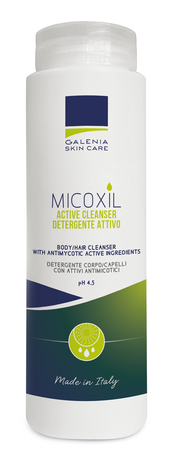 MICOXIL ACTIVE CLEANSER DETERGENTE PER CORPO E CAPELLI PH 4,5 250 ML - Farmadott.it