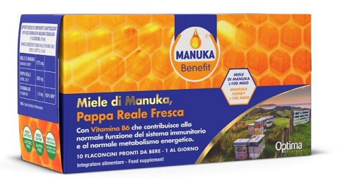 MANUKA BENEFIT PAPPA REALE MANUKA VITAMINA B6 10 FLACONCINI 10 ML - Farmadott.it