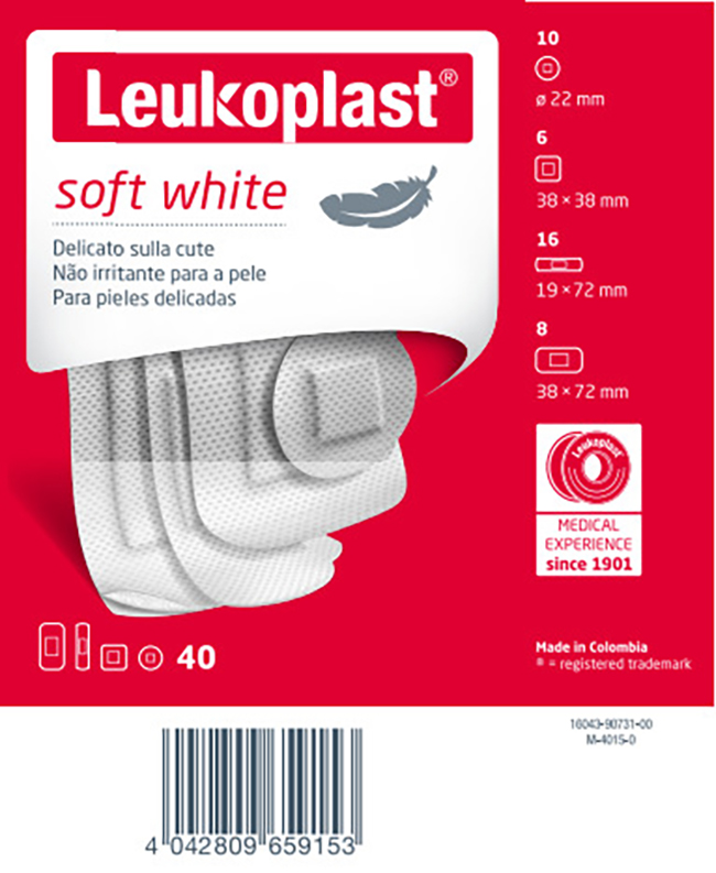 LEUKOPLAST SOFT WHITE 40 PEZZI ASSORTITI - Farmadott.it
