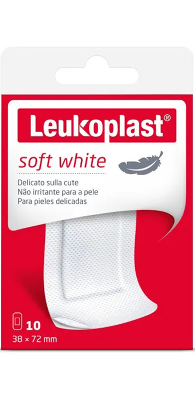 LEUKOPLAST SOFT WHITE 72 X 38 CM 10 PEZZI - Farmadott.it