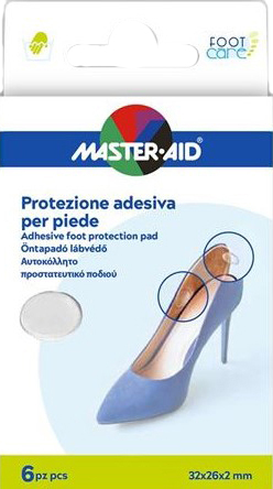 PROTEZIONE ADESIVA MASTER-AID FOOTCARE TRASPARENTE MIX 6 PEZZI A5 - Farmadott.it