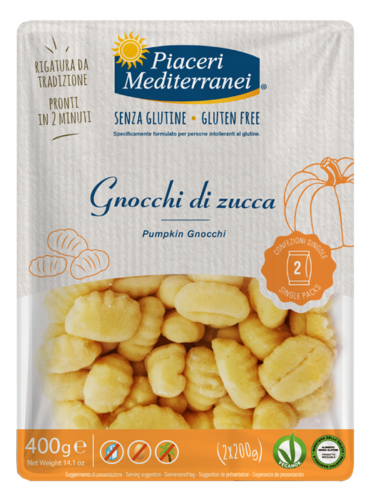 PIACERI MEDITERRANEI GNOCCHI DI ZUCCA 400 G - Farmadott.it