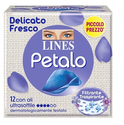 LINES PETALO BLU ASSORBENTE CON ALI 12 PEZZI - Farmadott.it
