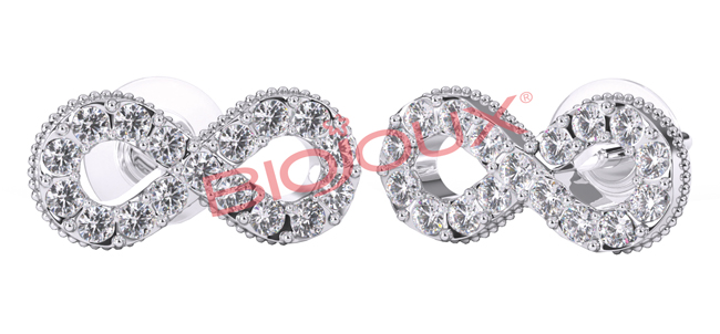 ORECCHINI POST FORATURA INFINITY CRYSTALS BJT987 - Farmadott.it