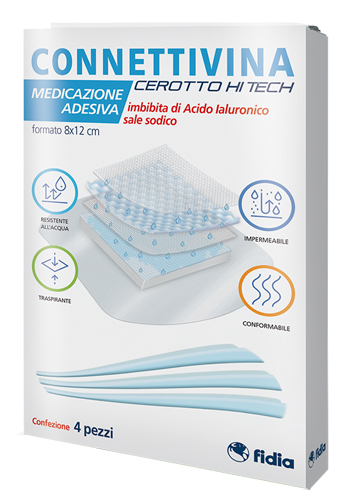 CEROTTO CONNETTIVINA HITECH 8 X 12 CM 4 PEZZI - Farmadott.it