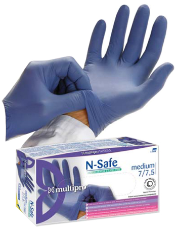 GUANTI NITRILE LEGGERI SENZA POLVERE AMBIDESTRI L 100 PEZZI - Farmadott.it