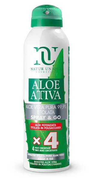 NATUR UNIQUE SPRAY&GO ALOE POTENZIATA TITOLATA 4X 150 ML - Farmadott.it