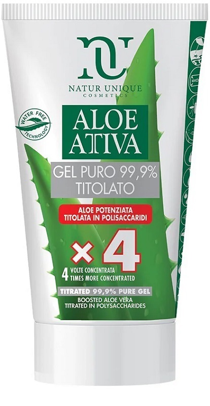 NATUR UNIQUE ALOE ATTIVA GEL PURO TITOLATO 99,9% 50 ML - Farmadott.it