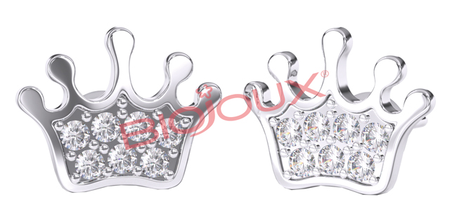 ORECCHINO STERILE BJT705 STS BABY CROWN - Farmadott.it