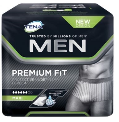 MUTANDINA ASSORBENTE MASCHILE TENA MEN PREMIUM FIT LIVELLO 4 S/M 10 PEZZI - Farmadott.it