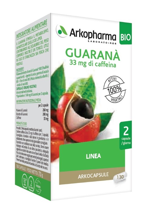 ARKO CAPSULE GUARANA' BIO 130 CAPSULE - Farmadott.it