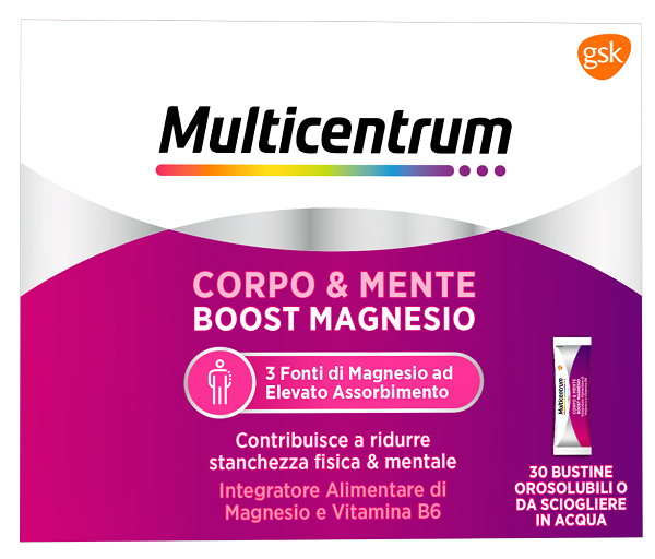 MULTICENTRUM BOOST MAGNESIO 30 BUSTINE - Farmadott.it