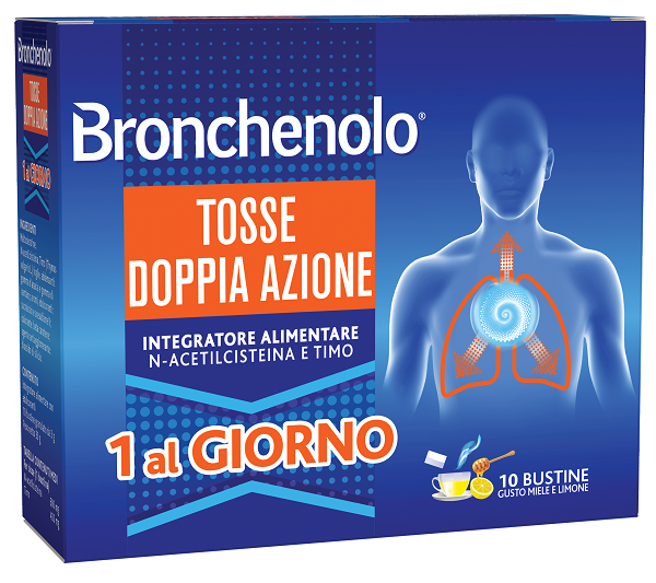 BRONCHENOLO TOSSE DOPPIA AZIONE 10 BUSTINE - Farmadott.it