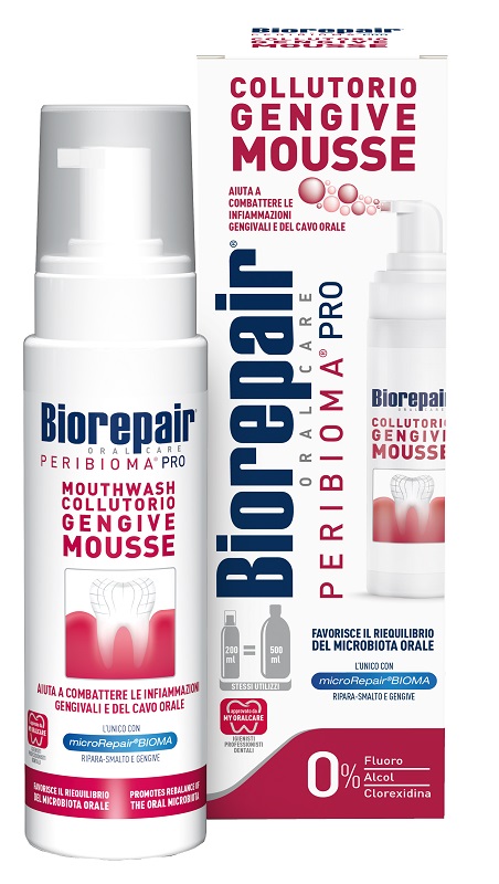 BIOREPAIR ORAL CARE PERIBIOMA PRO COLLUTORIO GENGIVE MOUSSE 200 ML - Farmadott.it