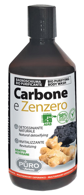 PURO BIO BAGNOSCHIUMA CARBONE E ZENZERO 500 ML - Farmadott.it