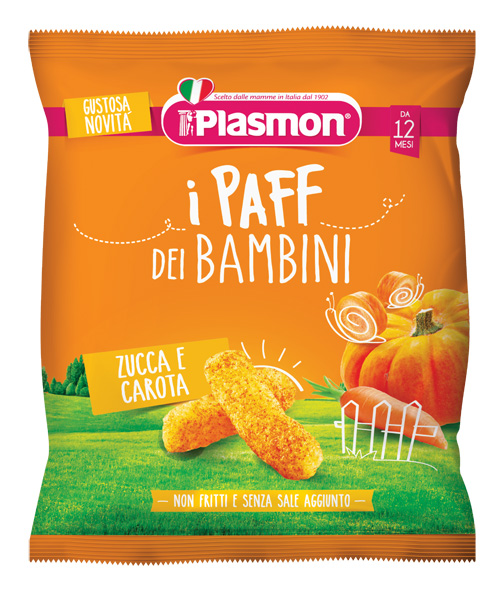 PLASMON DRY SNACK PAFF ZUCCA CAROTE 15 G - Farmadott.it