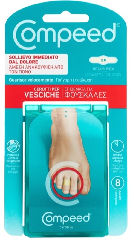 COMPEED CEROTTI PER VESCICHE DITA PIEDI 8 PEZZI CARTON - Farmadott.it