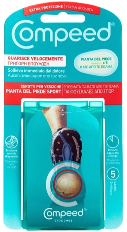 COMPEED CEROTTI PER VESCICHE PIANTA PIEDE SPORT 5 PEZZI - Farmadott.it