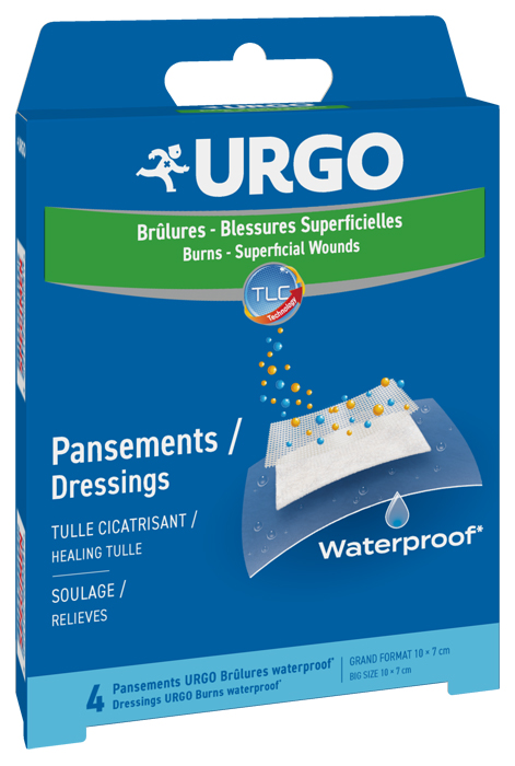URGO USTIONI SUPERFICIALI WATERPROOF 10 X 7 CM 4 PEZZI - Farmadott.it