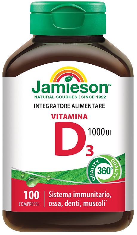 JAMIESON VITAMINA D3 1000 100 COMPRESSE - Farmadott.it