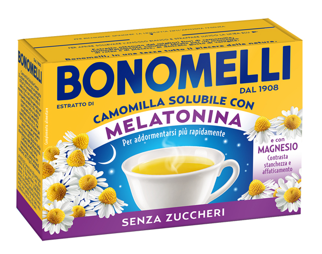 CAMOMILLA SOLUBILE MELATONINA MAGNESIO 16 BUSTINE - Farmadott.it
