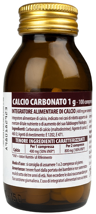 CALCIO CARBONATO NUOVA FORMULA 1 G 100 COMPRESSE - Farmadott.it
