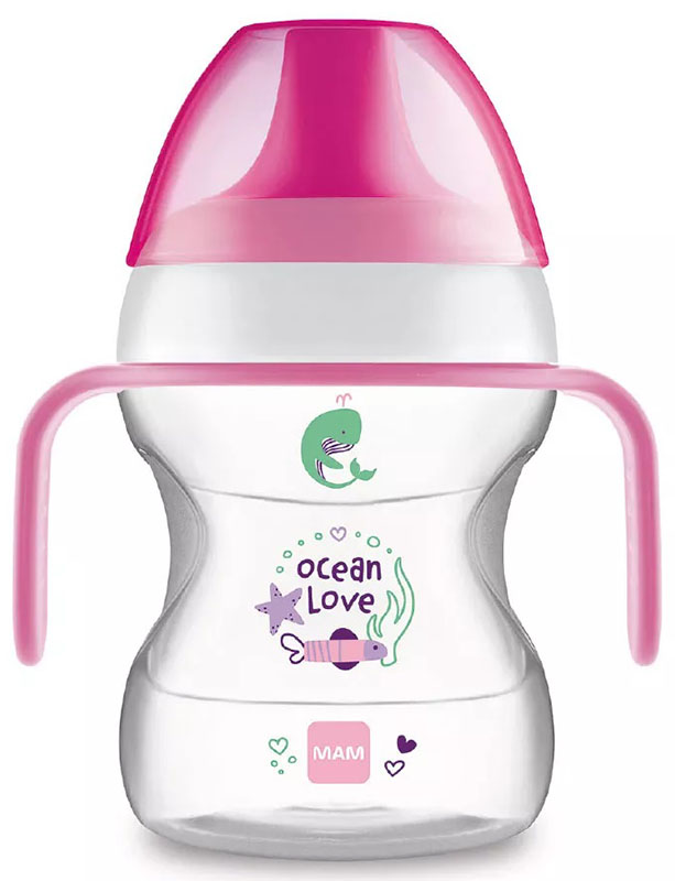 MAM LEARN TO DRINK CUP 190 ML 6+ BECCUCCIO RIGIDO FEMMINA - Farmadott.it