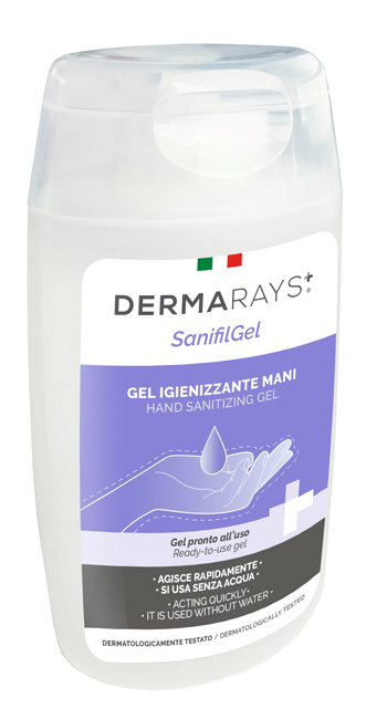 DERMARAYS SANIFIL GEL IGIENIZZANTE MANI PRONTO ALL'USO ALCOOL 80% 100 ML - Farmadott.it