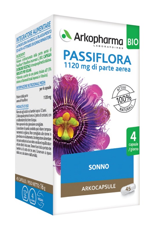 ARKO CAPSULE PASSIFLORA 45 CAPSULE BIO - Farmadott.it