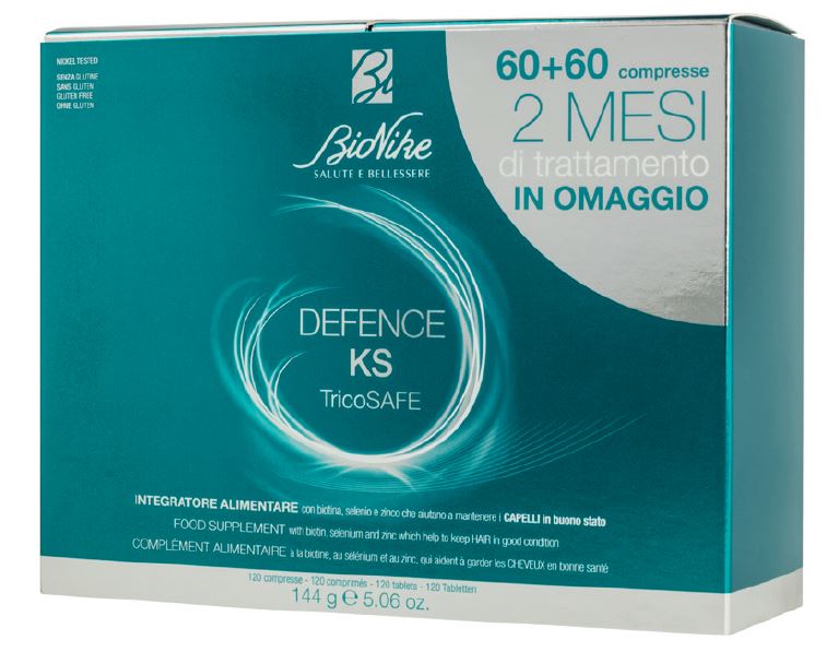 DEFENCE KS TRICOSAFE BIPACK 60 COMPRESSE + 60 COMPRESSE - Farmadott.it