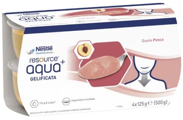 RESOURCE AQUA ACQUA GELIFICATA+PEACH CUP 6 4X125 G - Farmadott.it