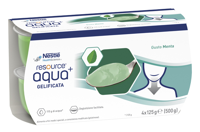 RESOURCE AQUA ACQUA GELIFICATA+MINT CUP 6 4X125 G - Farmadott.it