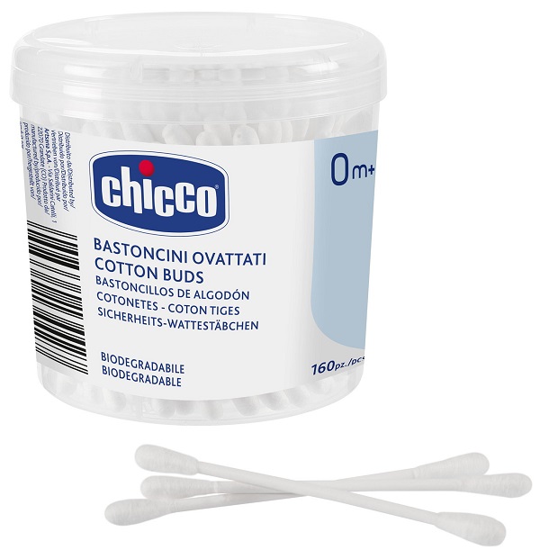 CHICCO BASTONCINI COTONATI 160 PEZZI - Farmadott.it