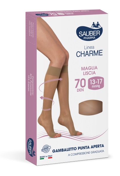 SAUBER GAMBALETTO OPEN TOE 70 DENARI MAGLIA LISCIA MEDIO TAGLIA 2 - Farmadott.it