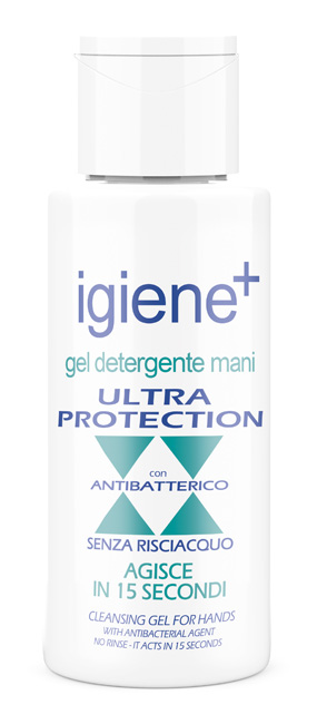 IGIENE+ GEL DETERGENTE MANI ULTRA PROTECTION CON ANTIBATTERICO 50 ML - Farmadott.it
