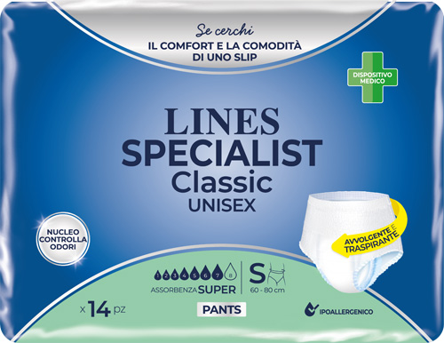 PANNOLONE A MUTANDA LINES SPECIALIST CLASSIC PANTS SUPER S 14 PEZZI - Farmadott.it