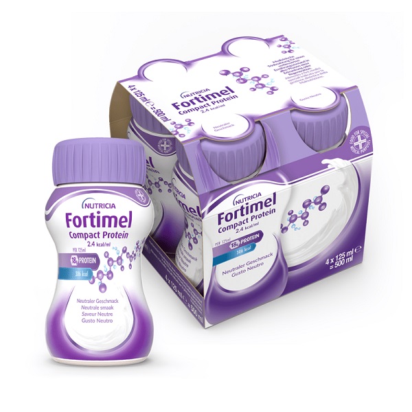 NUTRICIA FORTIMEL COMPACT PROTEIN GUSTO NEUTRO 4 BOTTIGLIE DA 125 ML - Farmadott.it