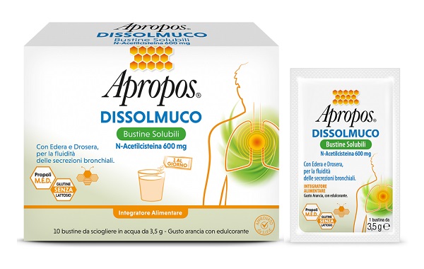 APROPOS DISSOLMUCO 10 BUSTINE SOLUBILI - Farmadott.it