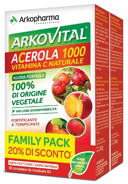 ARKOVITAL ACEROLA 1000 PACK FAMILY 60 COMPRESSE - Farmadott.it
