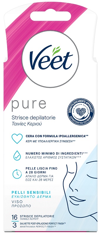 VEET STRISCE VISO IPOALLERGENICHE 16 PEZZI - Farmadott.it