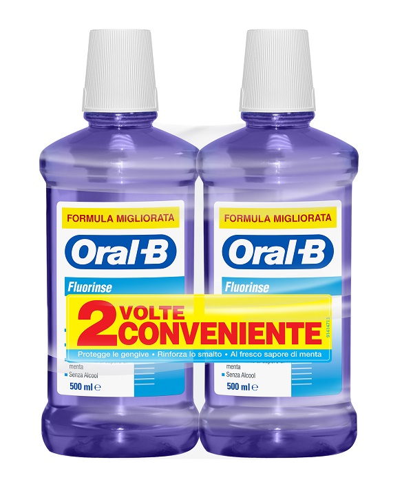 ORALB FLUORINSE COLLUTORIO ANTI CARIE 2 X 500 ML - Farmadott.it