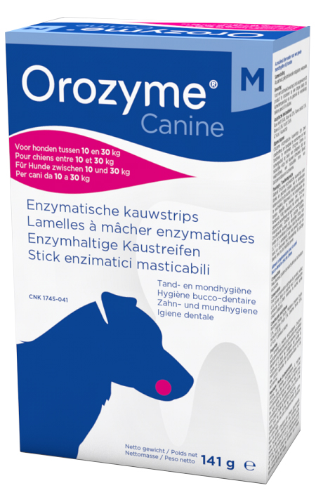 OROZYME CANINE STRISCE ENZIMATICHE MASTICABILI PER CANI DI TAGLIA MEDIA - Farmadott.it